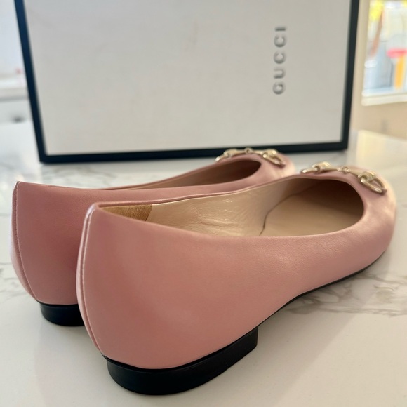 Gucci Leather Ballet Flats with Metal Forsebit - Picture 4 of 6